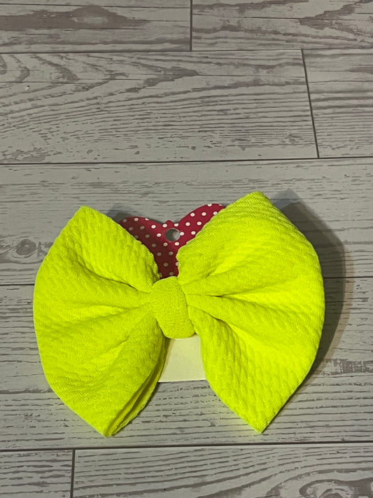 Neon Yellow Bow/headband