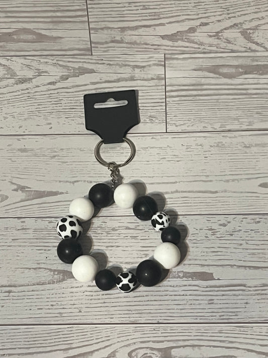 Cow bead keychain
