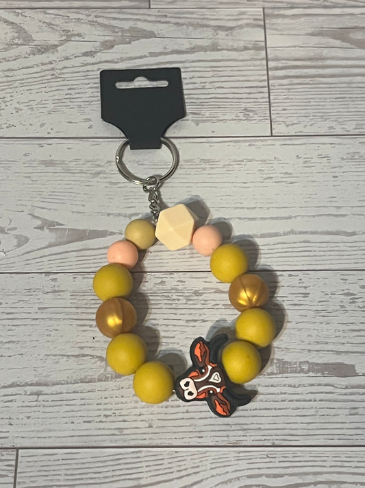 brown bull keychain