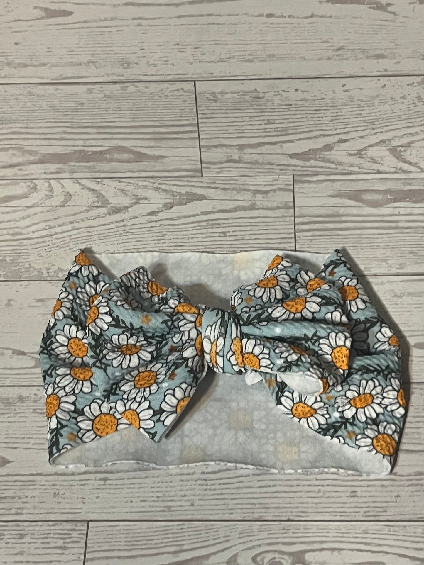 blue flower headwrap