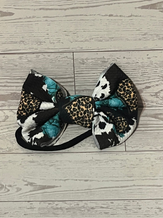 cow leopard headband