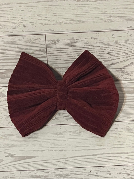 Soft Maroon Bow
