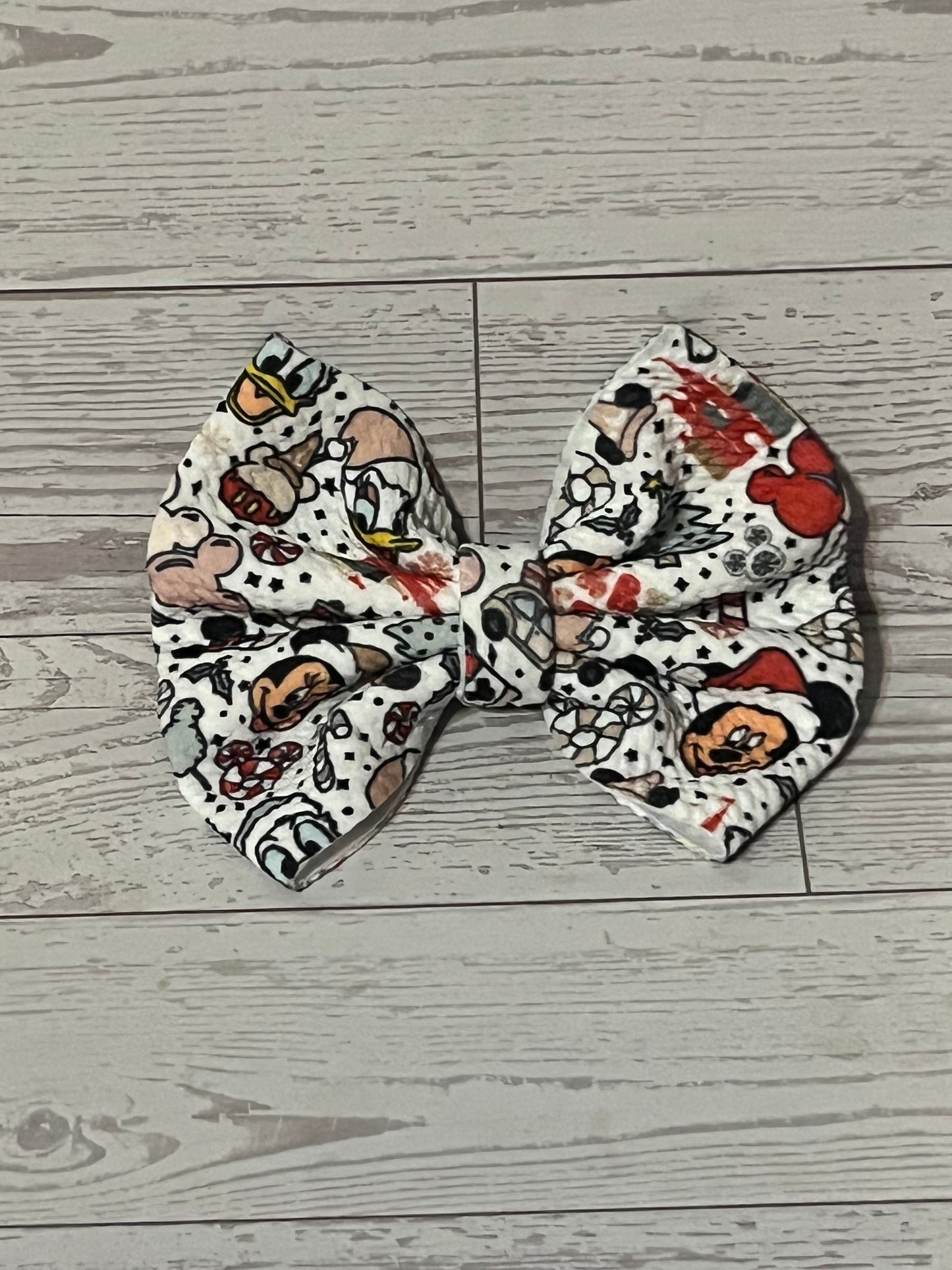 Christmas Mickey bow/headband