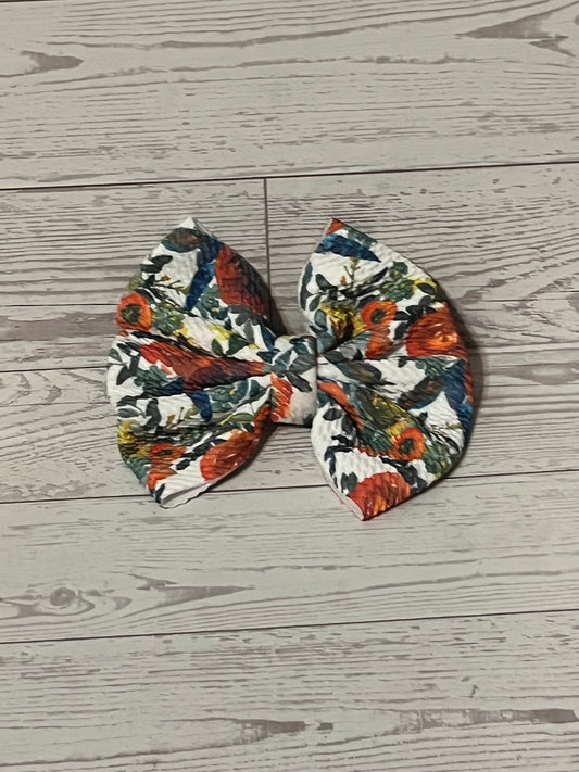 Red mix flower bow/headband