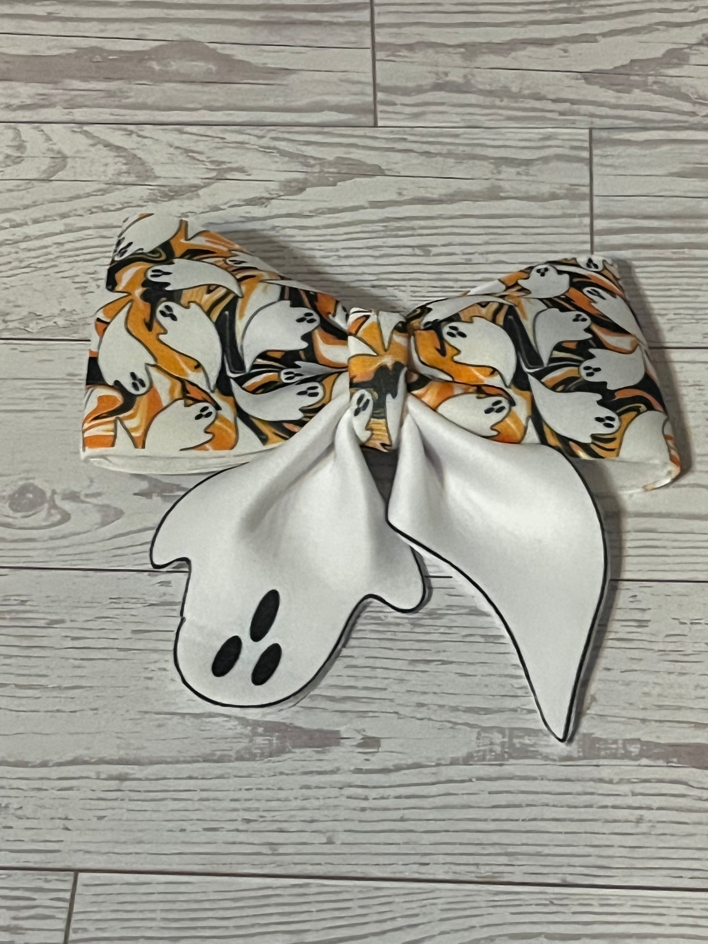 Halloween ghost orange hairbows